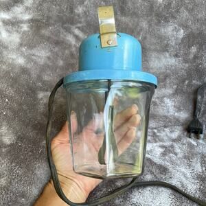 Vintage Glass Mixer Vintage MCM Blue One Beater Chicago Electric Motor Atomic